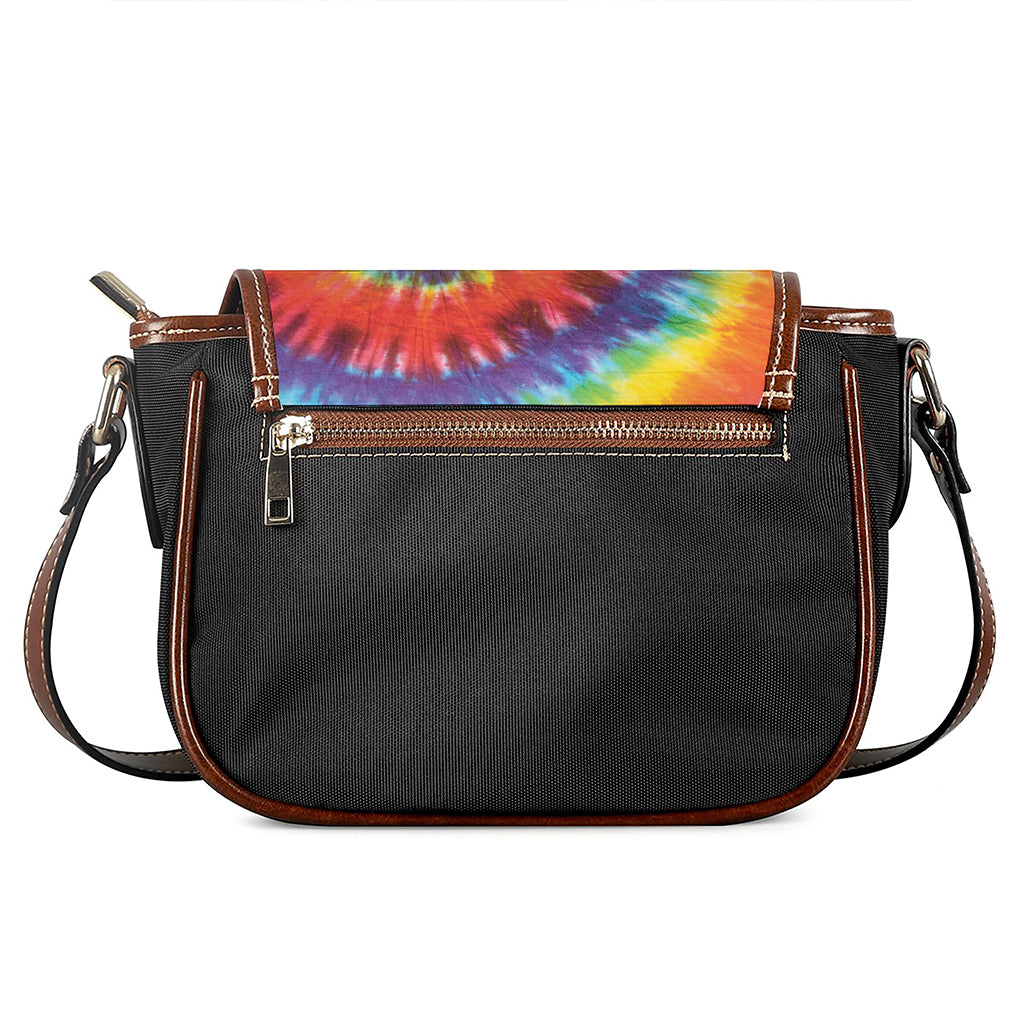 Colorful Hippie Tie Dye Print Saddle Bag
