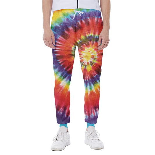 Colorful Hippie Tie Dye Print Scuba Joggers