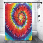 Colorful Hippie Tie Dye Print Shower Curtain