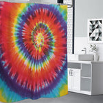 Colorful Hippie Tie Dye Print Shower Curtain