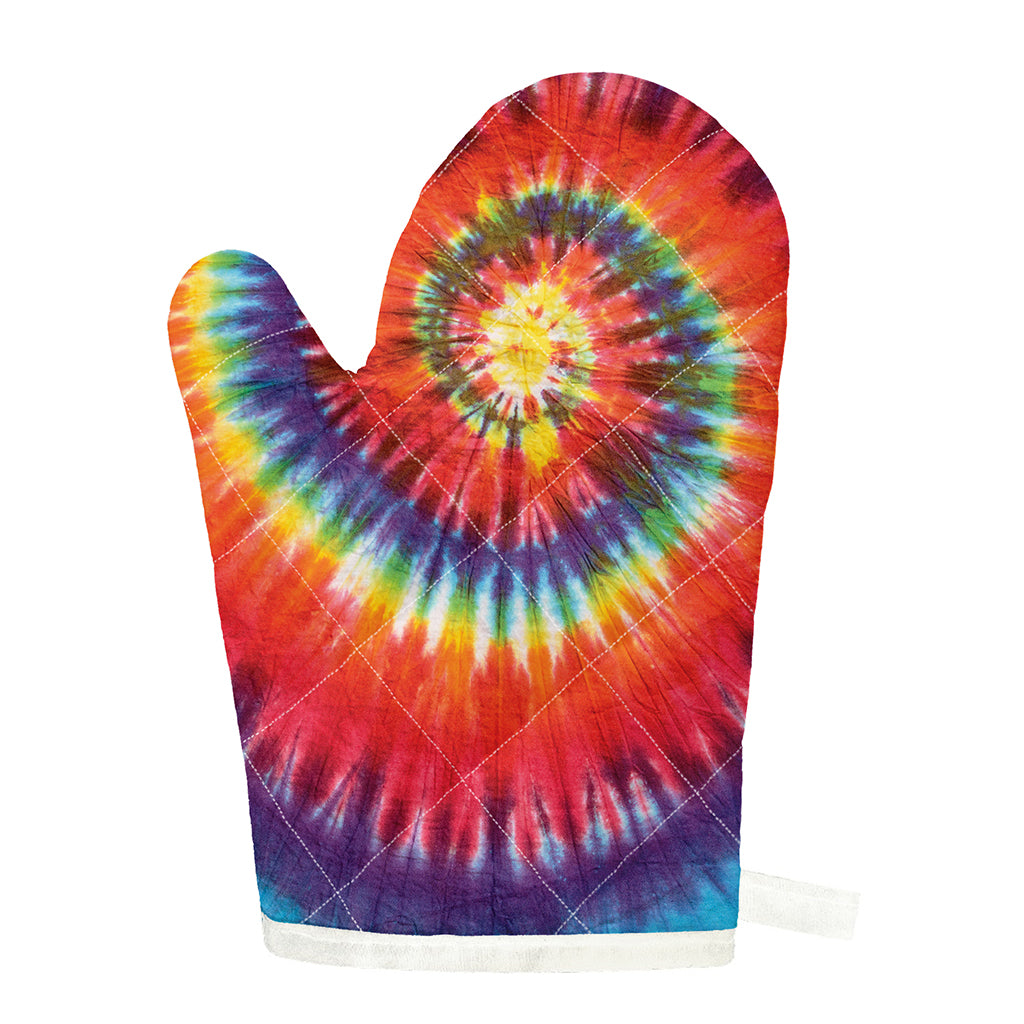 Colorful Hippie Tie Dye Print Single Oven Mitt