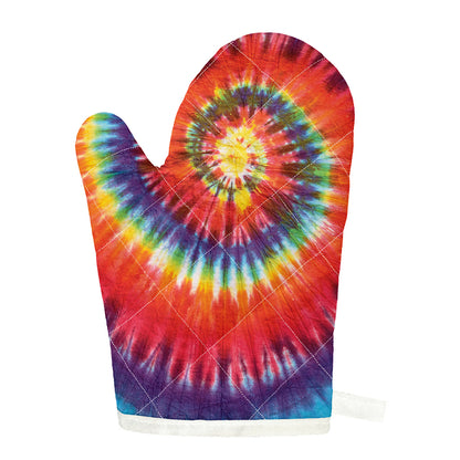 Colorful Hippie Tie Dye Print Single Oven Mitt