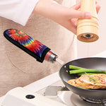 Colorful Hippie Tie Dye Print Skillet Handle Cover