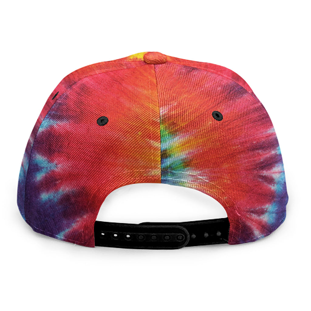 Colorful Hippie Tie Dye Print Snapback Cap