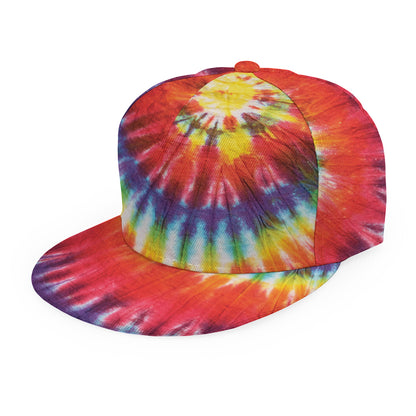 Colorful Hippie Tie Dye Print Snapback Cap