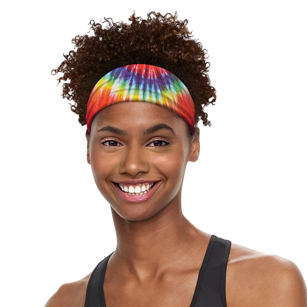 Colorful Hippie Tie Dye Print Sports Headband