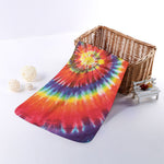 Colorful Hippie Tie Dye Print Towel