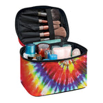 Colorful Hippie Tie Dye Print Travel Makeup Bag