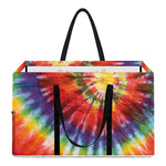 Colorful Hippie Tie Dye Print Utility Tote Bag