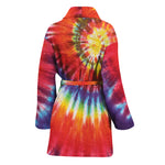 Colorful Hippie Tie Dye Print Women's Bathrobe