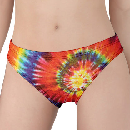 Colorful Hippie Tie Dye Print Women's Panties