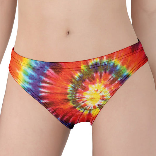 Colorful Hippie Tie Dye Print Women's Panties