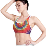 Colorful Hippie Tie Dye Print Women's Sports Bra