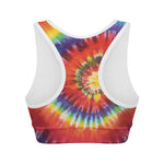 Colorful Hippie Tie Dye Print Women's Sports Bra