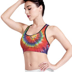 Colorful Hippie Tie Dye Print Women's Sports Bra