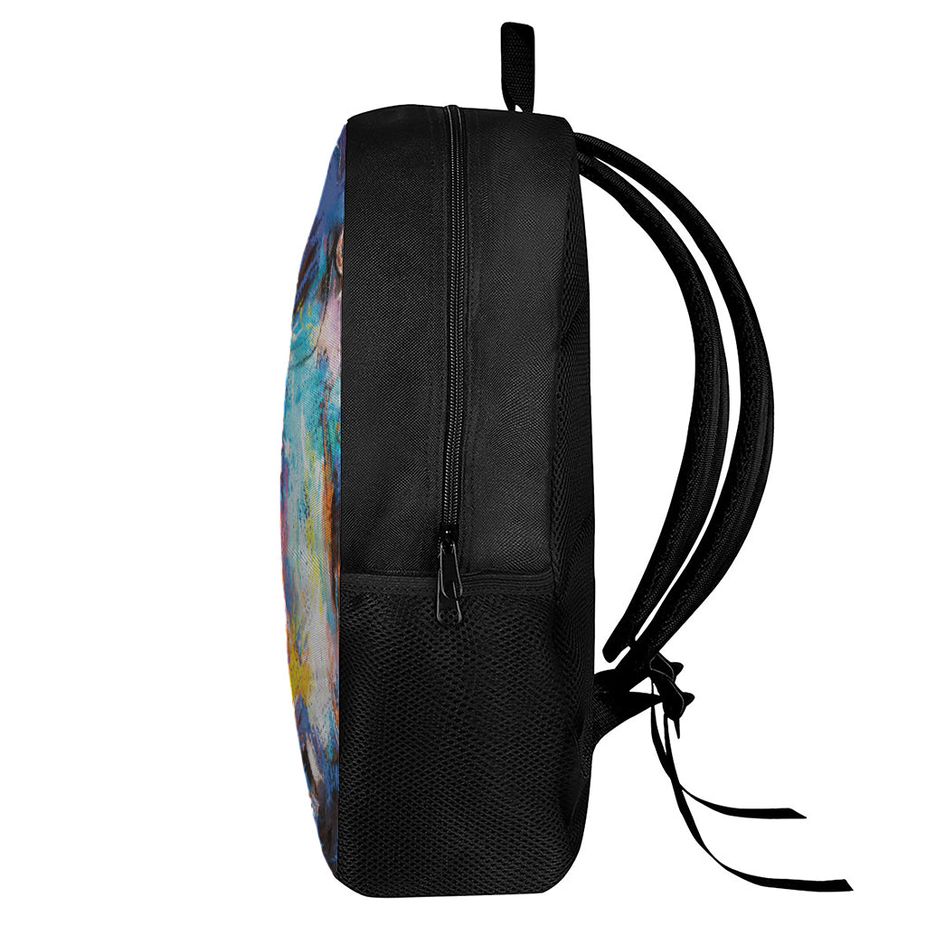 Colorful Horse Painting Print 17 Inch Backpack