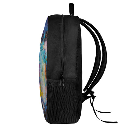 Colorful Horse Painting Print 17 Inch Backpack