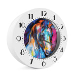 Colorful Horse Painting Print Alarm Clock