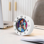 Colorful Horse Painting Print Alarm Clock