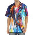 Colorful Horse Painting Print Aloha Shirt