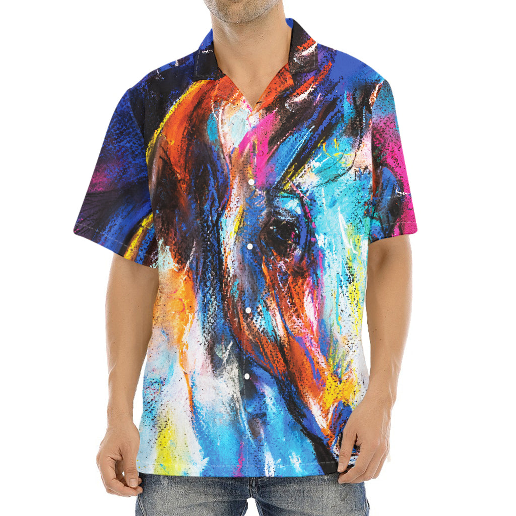 Colorful Horse Painting Print Aloha Shirt