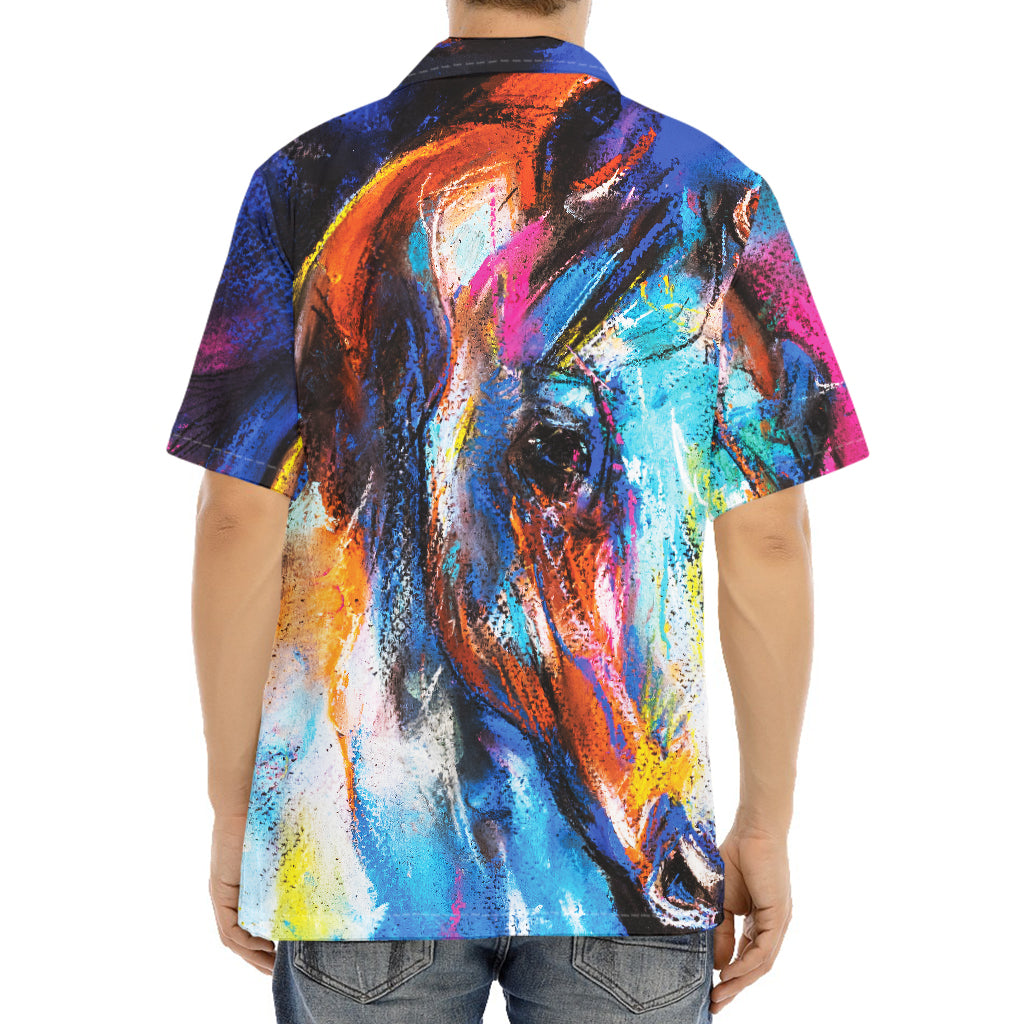 Colorful Horse Painting Print Aloha Shirt