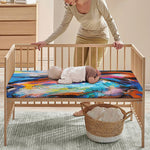 Colorful Horse Painting Print Baby Crib Sheet