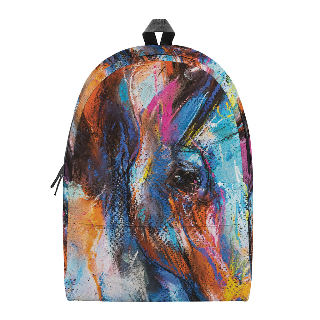 Colorful Horse Painting Print Backpack
