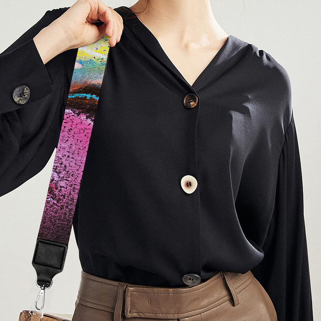 Colorful Horse Painting Print Bag Strap