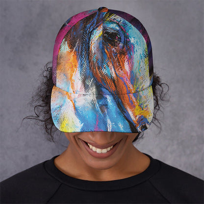 Colorful Horse Painting Print Baseball Cap