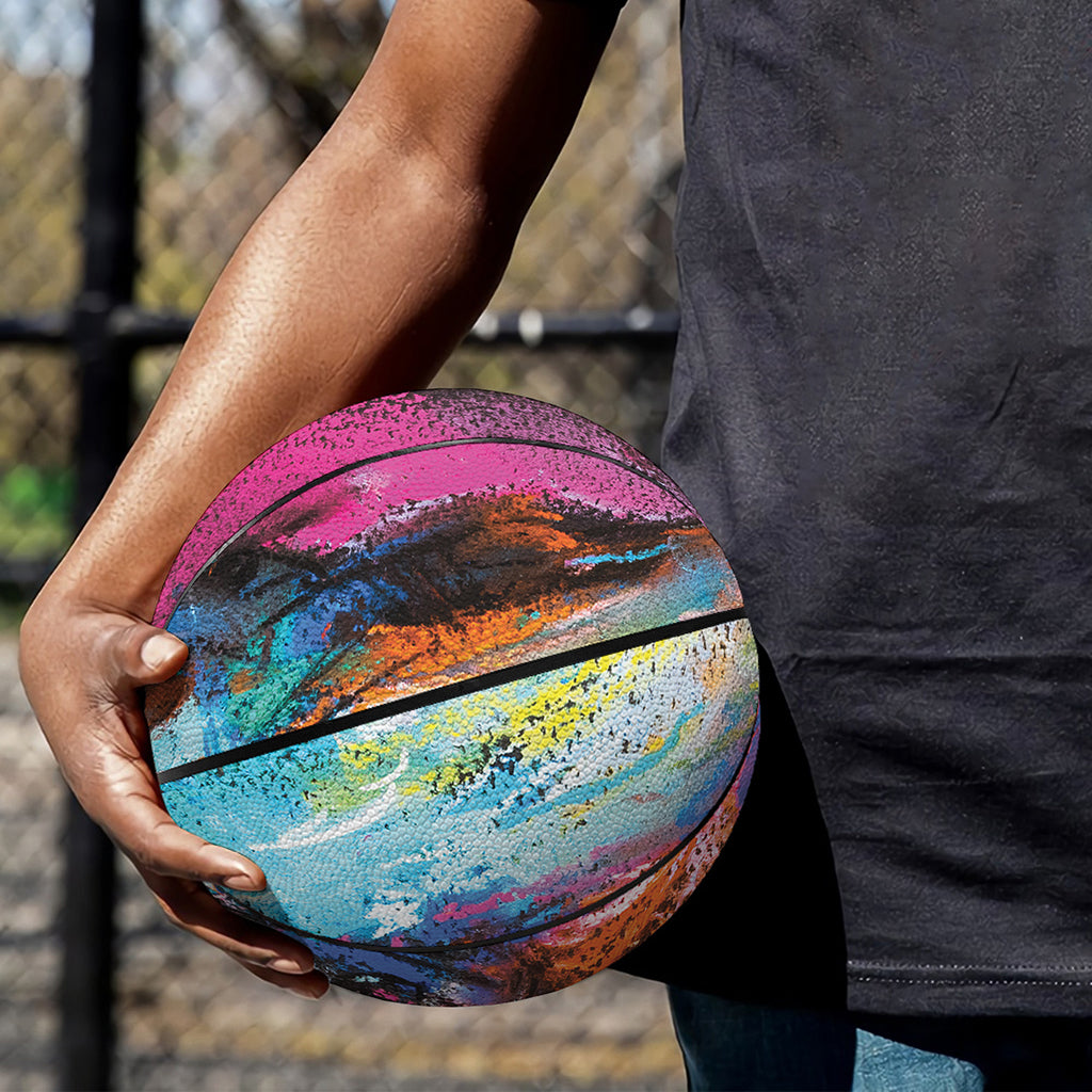Colorful Horse Painting Print Basketball