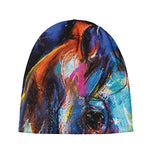 Colorful Horse Painting Print Beanie