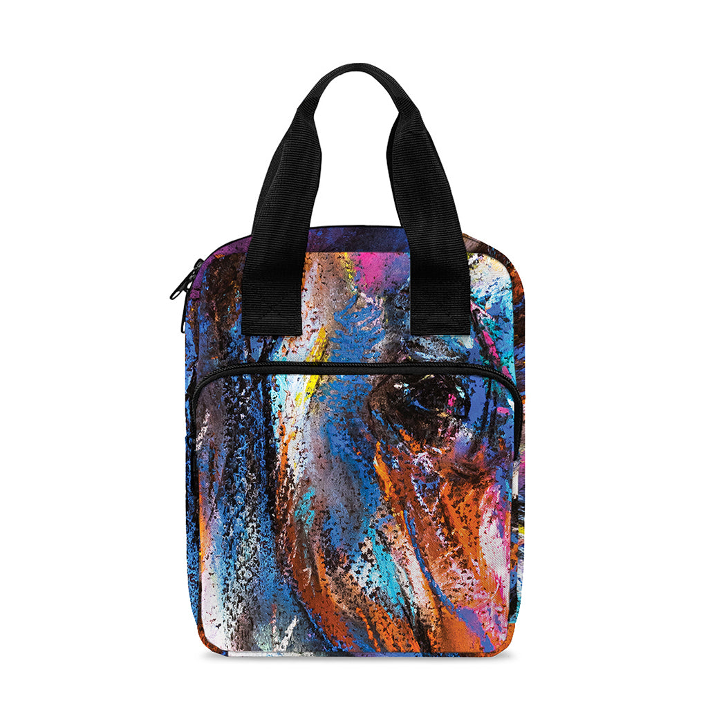 Colorful Horse Painting Print Bible Tote Bag