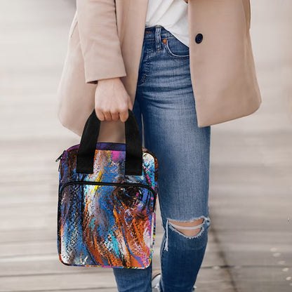 Colorful Horse Painting Print Bible Tote Bag