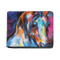 Colorful Horse Painting Print Bifold Wallet
