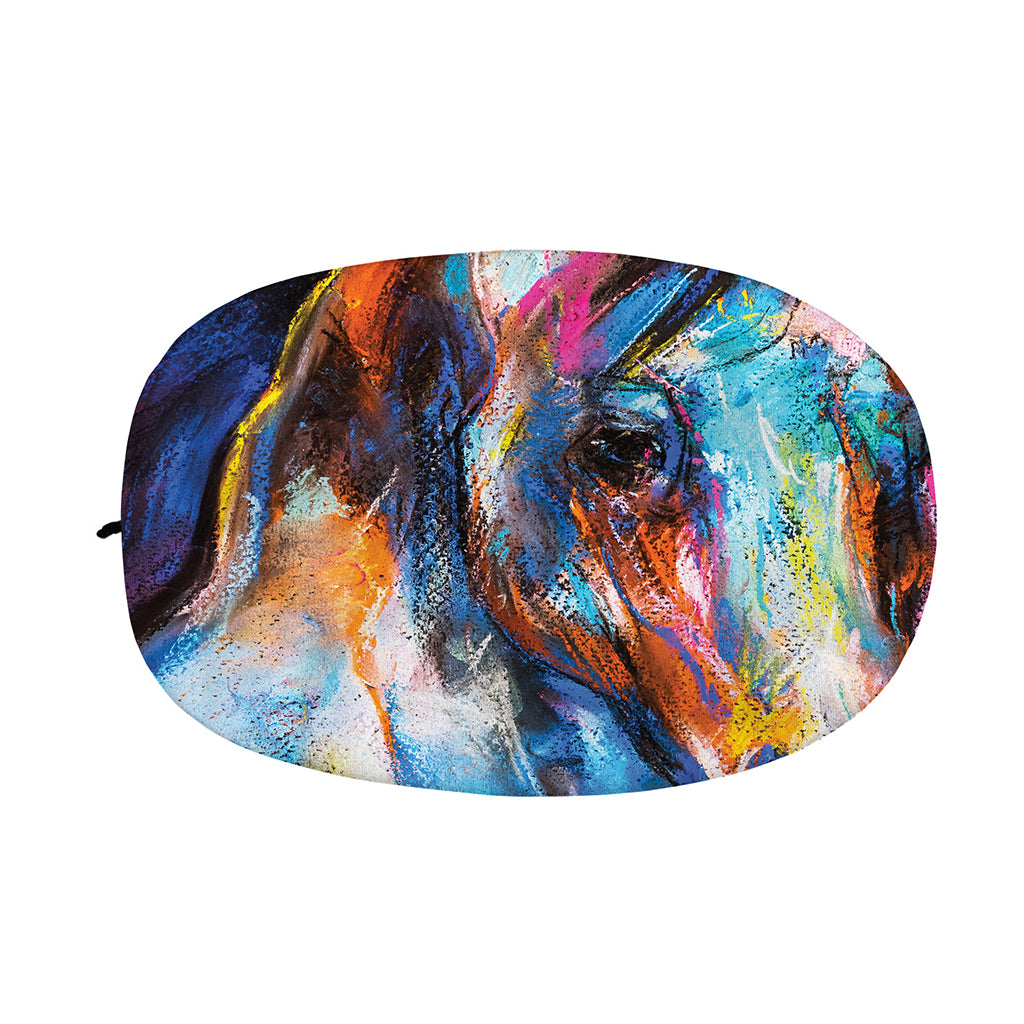 Colorful Horse Painting Print Car Side Mirror Covers