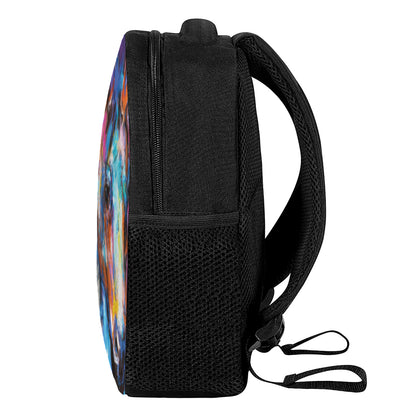 Colorful Horse Painting Print Casual Backpack