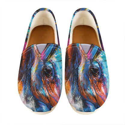 Colorful Horse Painting Print Casual Shoes