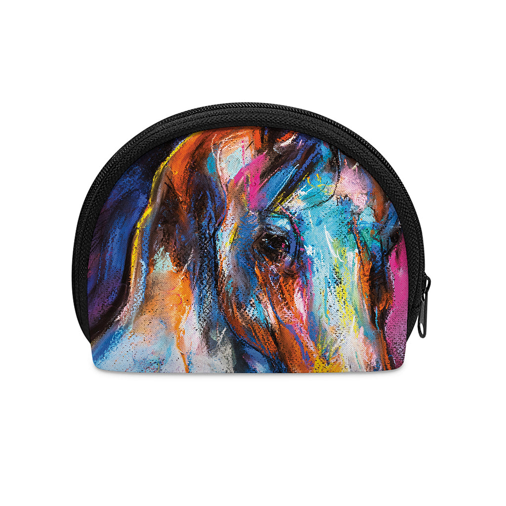 Colorful Horse Painting Print Coin Purse