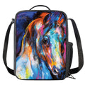 Colorful Horse Painting Print Crossbody Lunch Bag