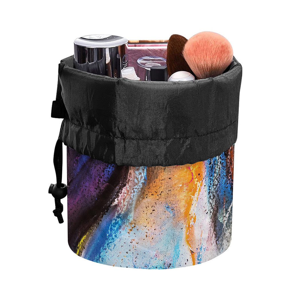 Colorful Horse Painting Print Drawstring Makeup Bag