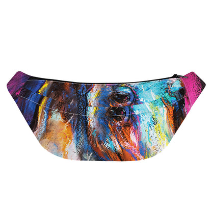Colorful Horse Painting Print Fanny Pack