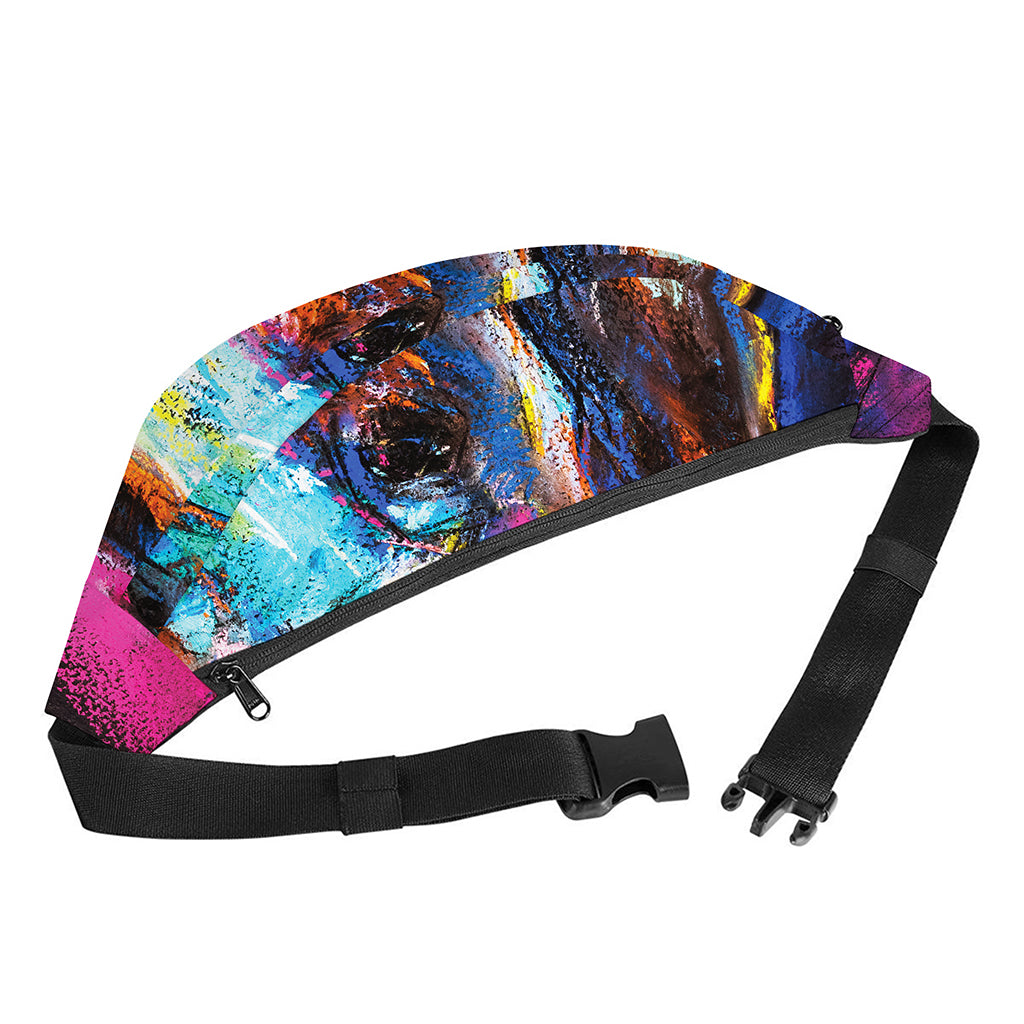 Colorful Horse Painting Print Fanny Pack