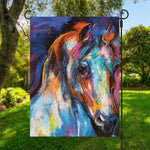 Colorful Horse Painting Print Garden Flag