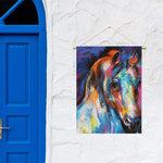 Colorful Horse Painting Print Garden Flag
