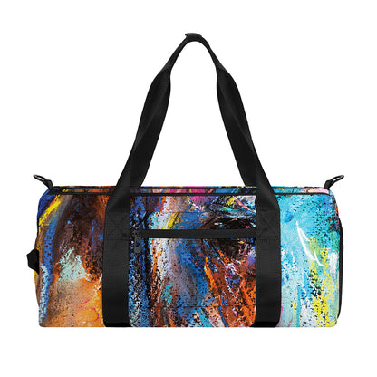 Colorful Horse Painting Print Gym Bag