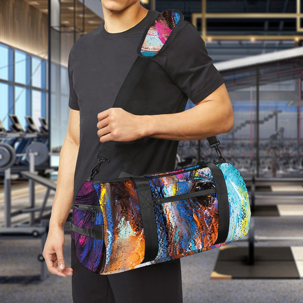 Colorful Horse Painting Print Gym Bag