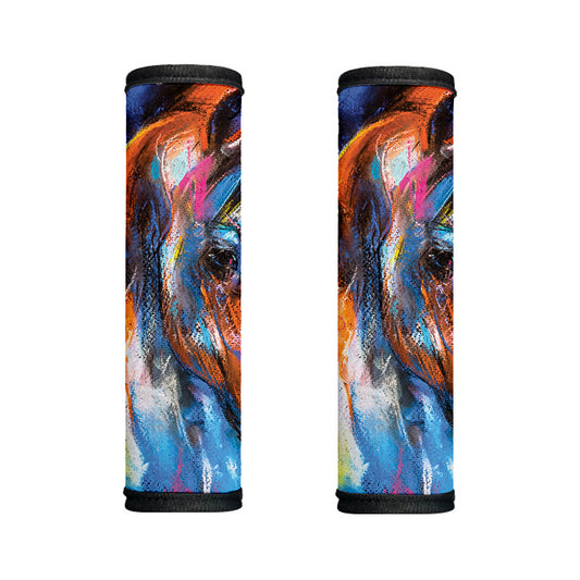 Colorful Horse Painting Print Handle Covers