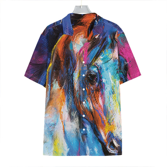Colorful Horse Painting Print Hawaiian Shirt