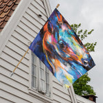 Colorful Horse Painting Print House Flag